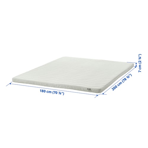 NORRSELE Surmatelas, blanc, 180x200 cm