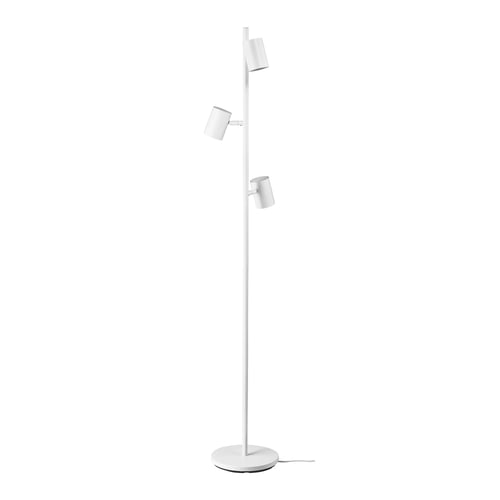 NYMÅNE Lampadaire avec 3 spots, blanc
