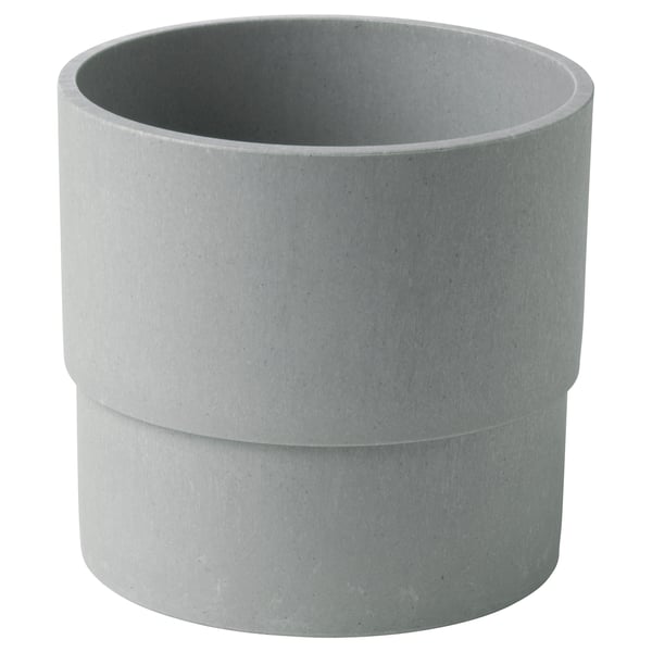 NYPON Cache-pot, intérieur/extérieur gris, 12 cm