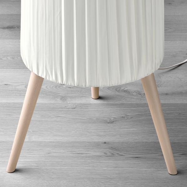 ÖKENSAND Lampadaire, hêtre/blanc