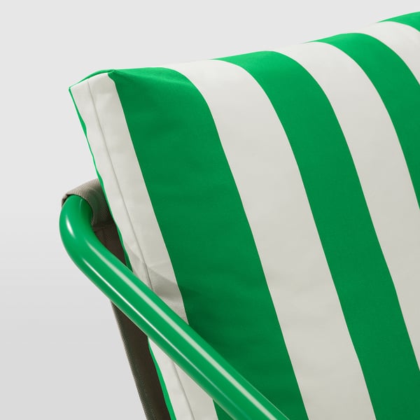 ÖNNESTAD Fauteuil, Radbyn blanc/vert