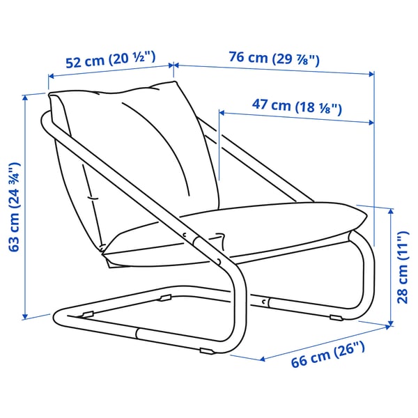 ÖNNESTAD Structure fauteuil, vert