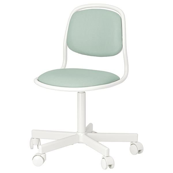 ÖRFJÄLL Chaise de bureau enfant, blanc/Vissle vert clair