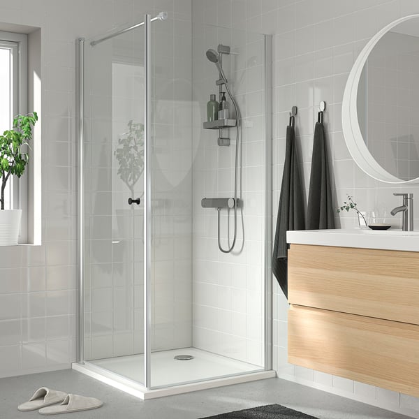 OPPEJEN Porte de douche, verre, 84x202 cm