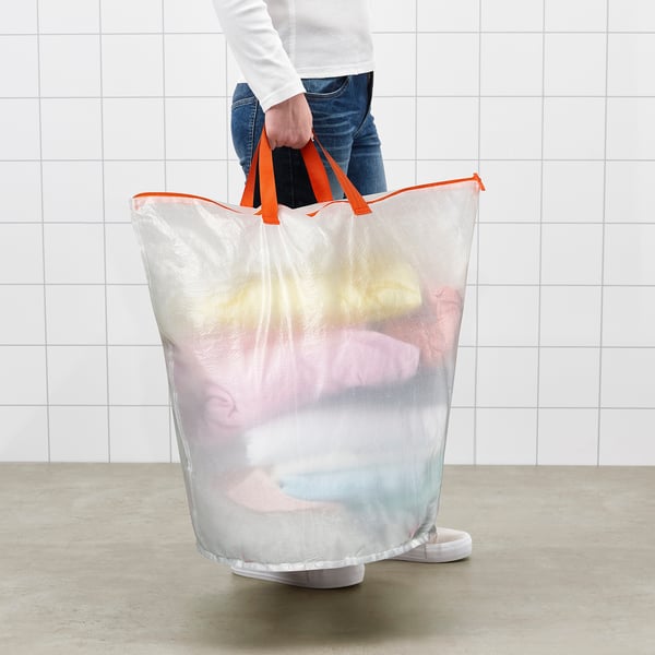 PÄRKLA Sac à linge, blanc, 70 l