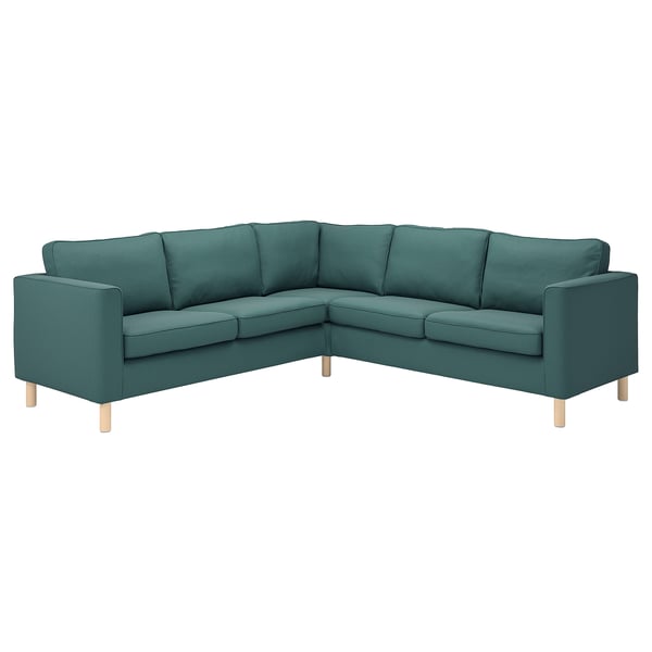 PÄRUP Housse canapé d'angle, 4 places, Kelinge gris turquoise