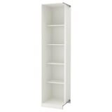 PAX Élément d'angle av 4 tablettes, blanc, 53x58x236 cm