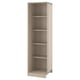 PAX Élément d'angle av 4 tablettes, gris-beige, 53x58x201 cm