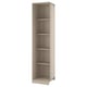 PAX Élément d'angle av 4 tablettes, gris-beige, 53x58x236 cm