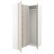 PAX / FLISBERGET Armoire d'angle, blanc/beige clair, 161/88x236 cm