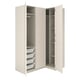 PAX / FLISBERGET Armoire d'angle, gris-beige/beige clair, 161/111x236 cm