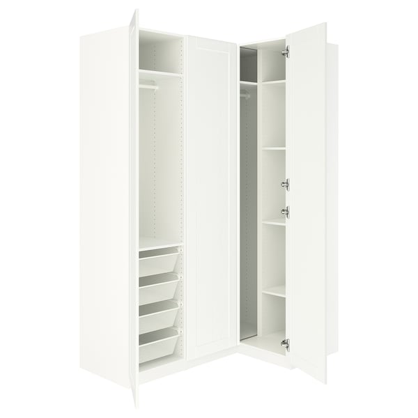 PAX / GULLABERG Armoire d'angle, blanc/blanc, 161/111x236 cm
