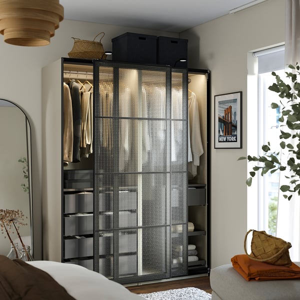 PAX / LUNDBRÄSMA Armoire pte coul
