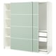 PAX / MEHAMN Armoire pte coul, blanc/double face vert clair, 200x66x201 cm