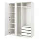 PAX / VIKANES Armoire-penderie, blanc/blanc, 175x60x236 cm