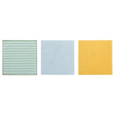 PEPPRIG Chiffon microfibres, vert bleu/jaune, 28x28 cm