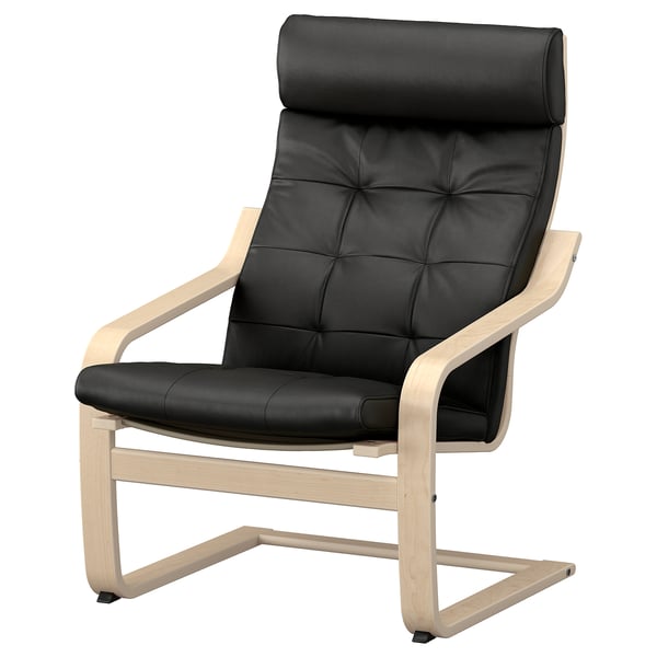 POÄNG Fauteuil, plaqué bouleau/Grann noir