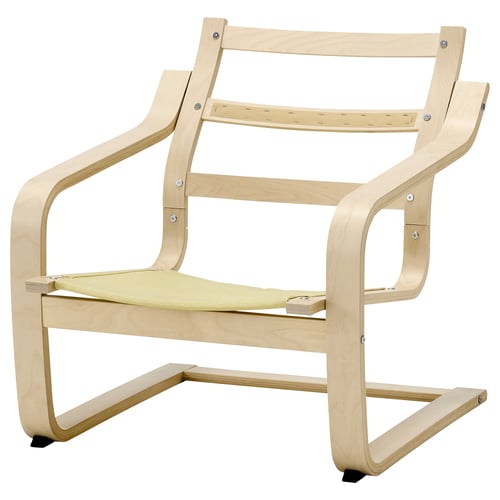 POÄNG Structure fauteuil, dossier bas, plaqué bouleau
