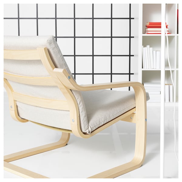 POÄNG Structure fauteuil, dossier bas, plaqué bouleau