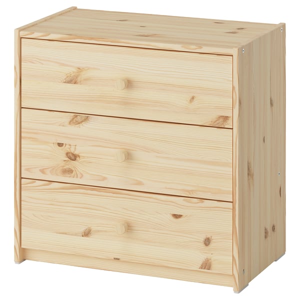 RAST Commode 3 tiroirs, pin, 60x35x59 cm