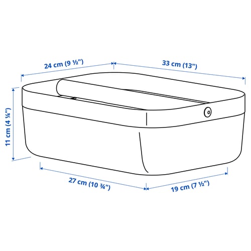 RISATORP Panier avec compartiments, blanc, 33x24x11 cm
