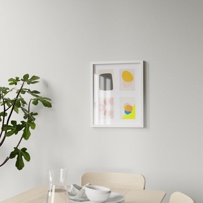 RÖDALM Cadre 4 motifs, blanc, 40x50 cm