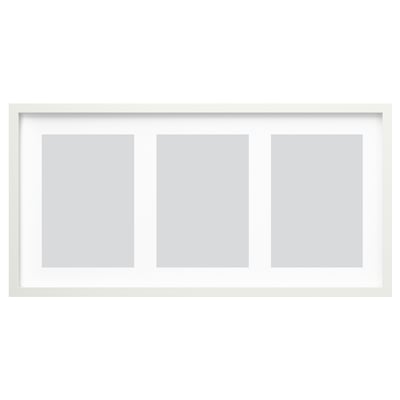 RÖDALM Cadre pour 3 photos, blanc, 81x40 cm