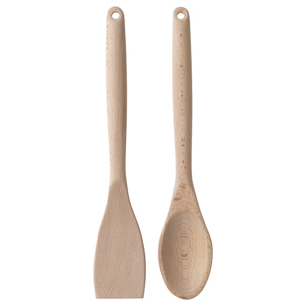 RÖRT Couverts à salade, 2 pièces, hêtre