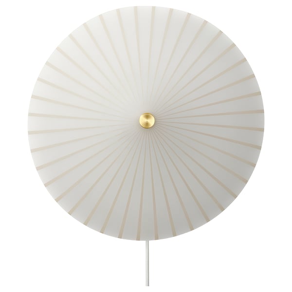 RORKULT Applique, motif rayé/blanc verre, 35 cm