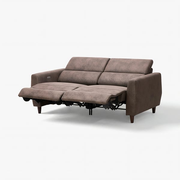 RULLERUM Canapé 2 pl avec relax électrique, Tornarp gris-brun foncé