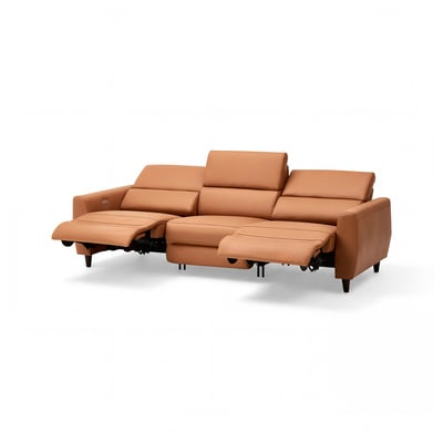 RULLERUM Canapé 3p avec 2 relax électriques, Grann/Bomstad brun doré