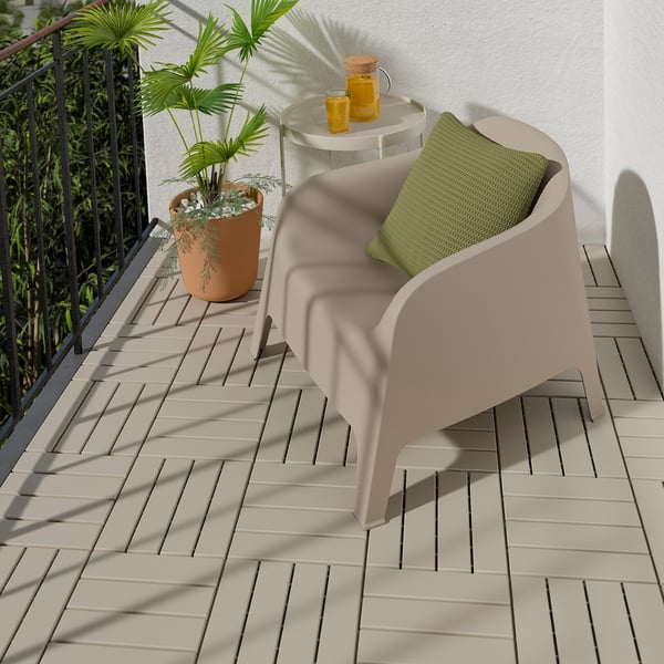 RUNNEN Caillebotis, beige, 0.81 m²