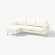 SALTSJÖBADEN Canapé 3 places avec méridienne, Blekinge blanc