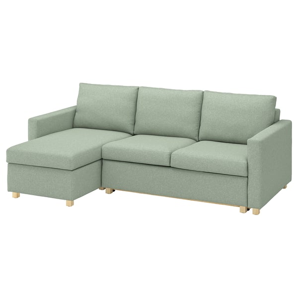 SALTSJÖBADEN Housse convertible 3 pl+méridienne, Gunnared vert clair