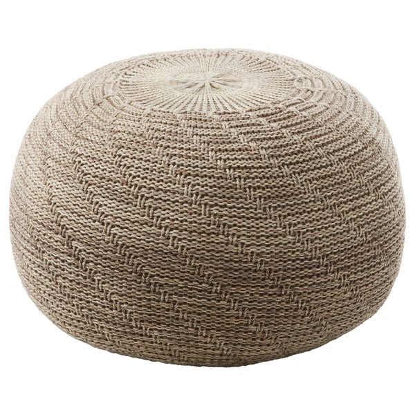 SANDARED Pouf, beige, 45 cm