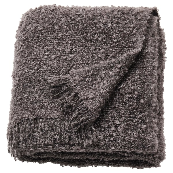 SANDBRODD Plaid, anthracite, 130x170 cm
