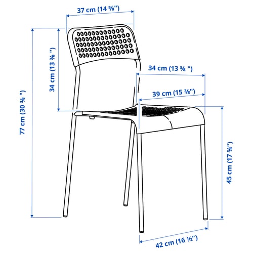 SANDSBERG Table et 4 chaises, noir noir/noir, 110x67 cm