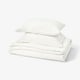 SCHERSMIN Housse de couette et 2 taies, blanc, 240x220/50x60 cm