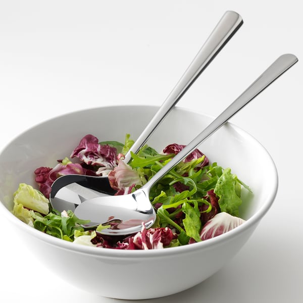SEDLIG Couverts à salade, 2 pièces, acier inoxydable, 28 cm