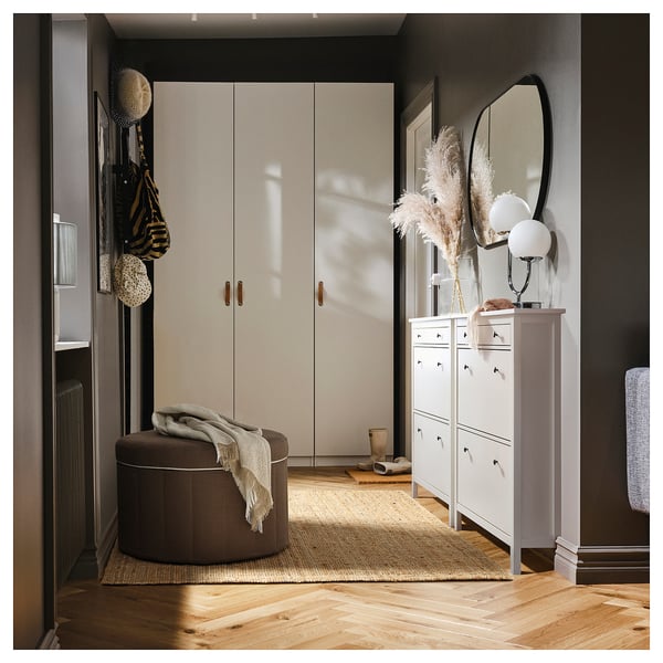 SIDSJÖ Pouf, avec rangement/Gransel gris brun