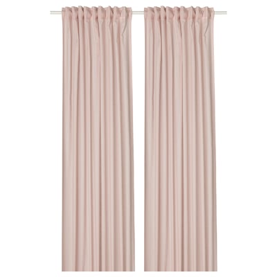 SILVERLÖNN Voilage, 2 pièces, rose/ruflette, 145x300 cm