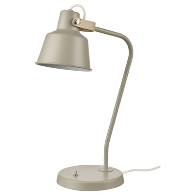 SJÖMAKT Lampe de bureau, beige/frêne