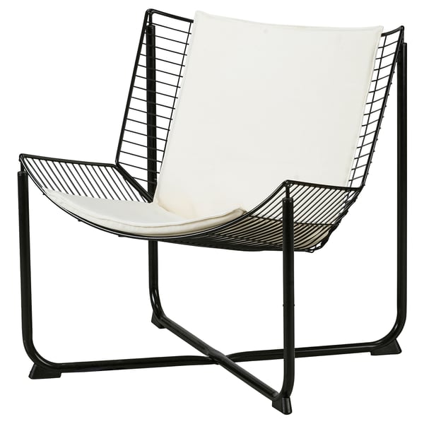 SKÅLBODA Fauteuil, noir/Ransta beige