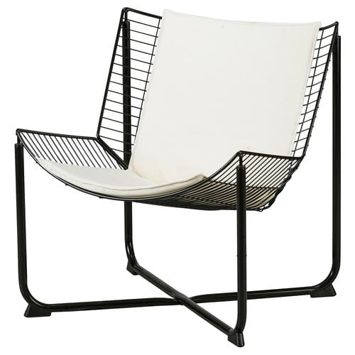 SKÅLBODA Fauteuil, noir/Ransta beige