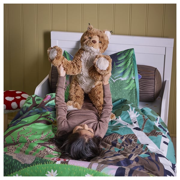 SKOGSDUVA Peluche, lynx/orange brun, 63 cm