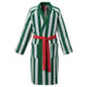 SKOGSSALLAT Peignoir, vert/blanc/rayé, S/M