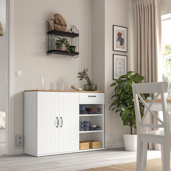 SKRUVBY Buffet, blanc, 120x38x90 cm
