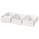 SKUBB Boîte, lot de 3, blanc, 20x38x12 cm