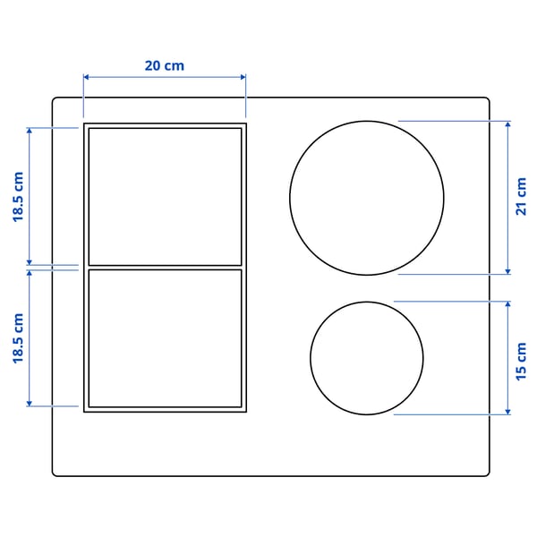 SMAKLIG Plaque de cuisson à induction, IKEA 500 noir, 59 cm