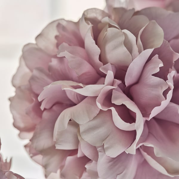 SMYCKA Fleur artificielle, intérieur/extérieur boule suspendue/hydrangea rose pâle, 20 cm